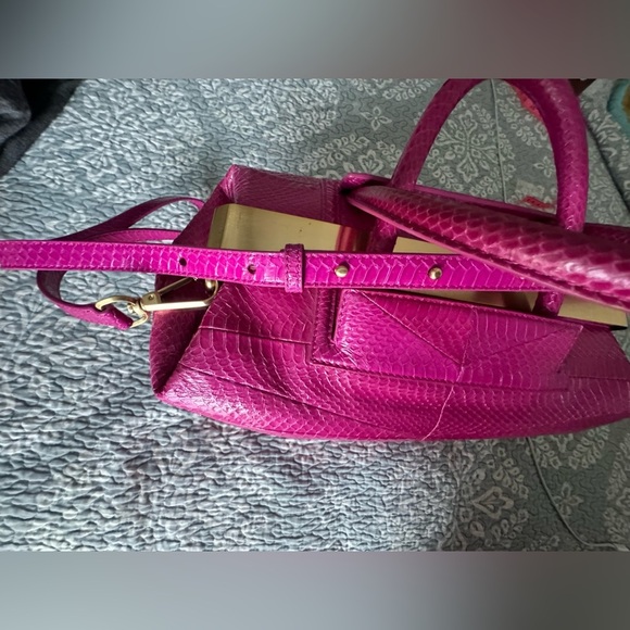 Brian Atwood Bags | Brian Atwood Genuine Snakeskin Bag Color: Magenta - Picture 10 of 15